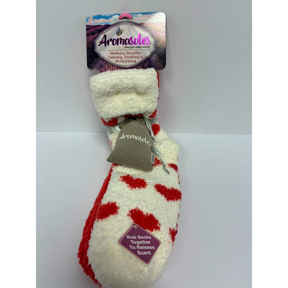 Aromasoles Women's Wellness Slipper Socks-Infused Lavender and Shea Butter 2 PR